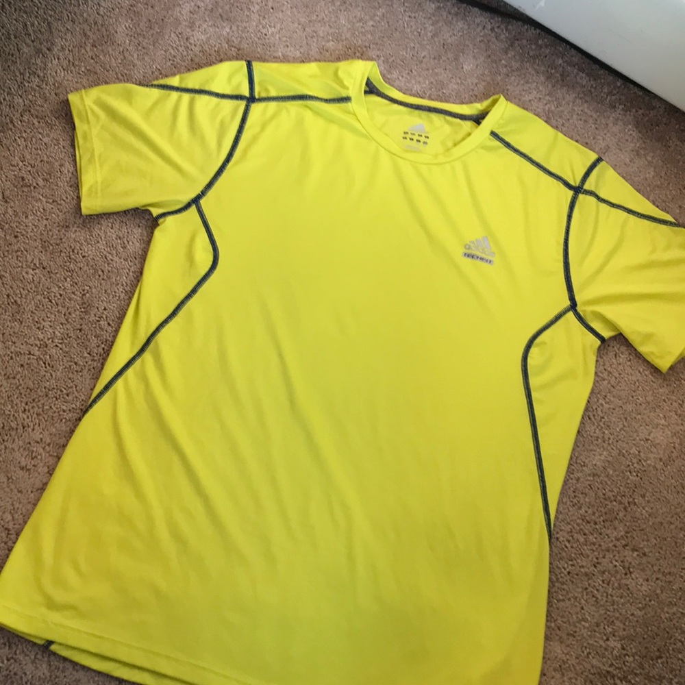 Yellow/green adidas climalite size L shirt